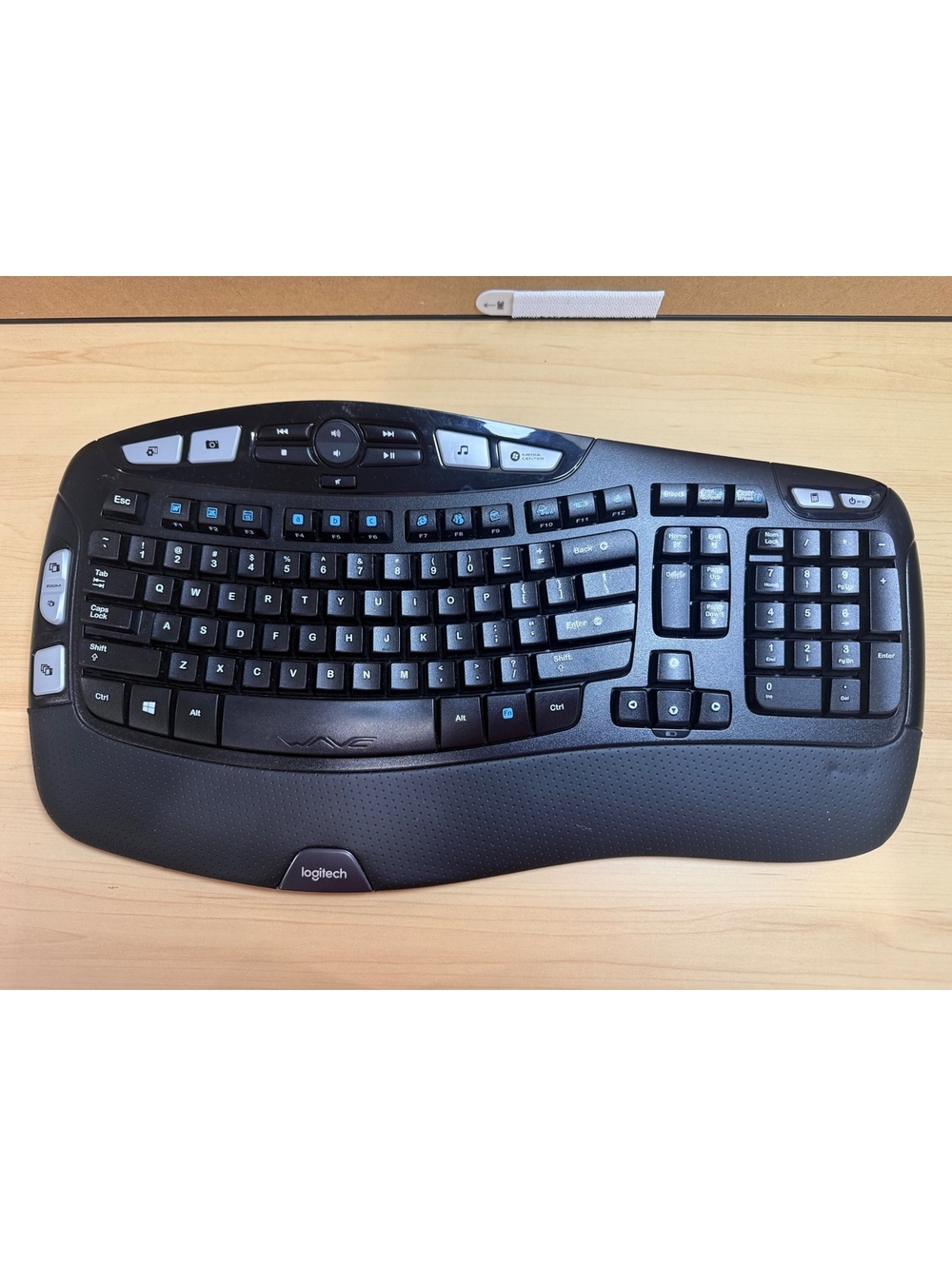 Logitech K350 Wave Wireless Ergonomic Keyboard Y-R0053 Black NO Receiver tested